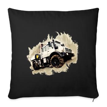 Camion Unimog - Housse de coussin décorative 45 x 45 cm - noir - Devant