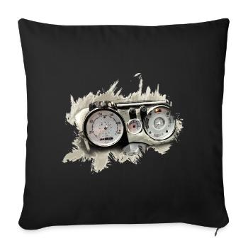 Unimog 406 dashboard - Sofa pillowcase 17,3'' x 17,3'' (45 x 45 cm) - black - Front
