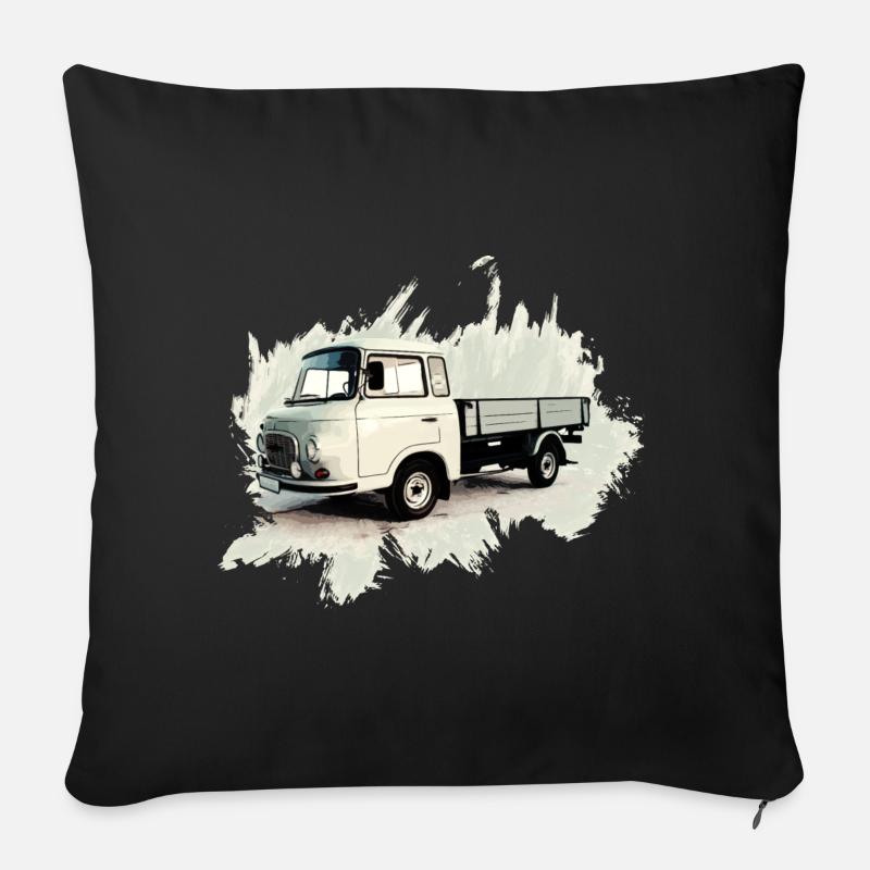 BARKAS B1000 Pritschenwagen - Sofakissenbezug 45 x 45 cm - Schwarz