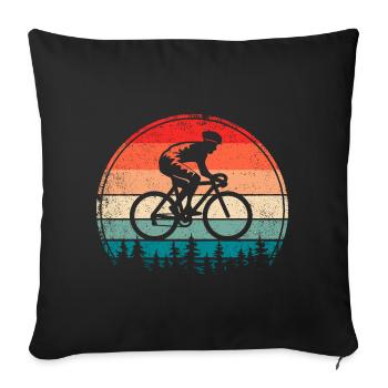 Retro Bicycle Cycling Cyclist - Sofa pillowcase 17,3'' x 17,3'' (45 x 45 cm) - black - Front