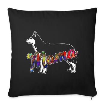 Siberian Husky Siberian Husky Mama - Sofa pillowcase 17,3'' x 17,3'' (45 x 45 cm) - black - Front