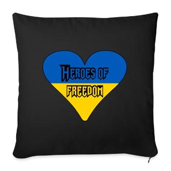 Héros de la liberté - Housse de coussin décorative 45 x 45 cm - noir - Devant