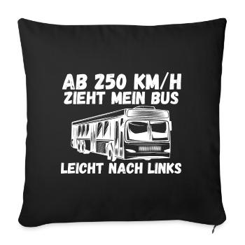 Bus Busfahrer - Sofakissenbezug 45 x 45 cm - Schwarz - Vorne