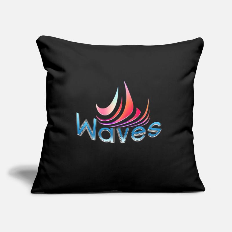 Conception de vagues Housse de coussin décorative 45 x 45 cm