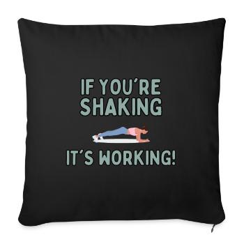 Funny Planking Pilates Fitness Workout Lover - Sofa pillowcase 17,3'' x 17,3'' (45 x 45 cm) - black - Front