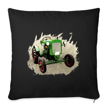 Deutz F1M 414 Bauernschlepper - Sofakissenbezug 45 x 45 cm - Schwarz - Vorne
