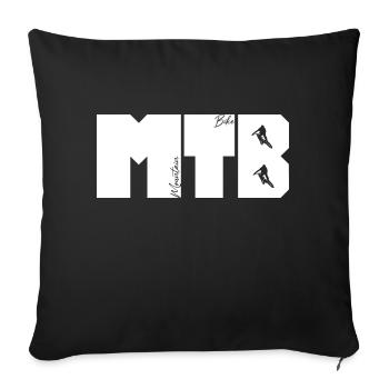 MTB Schriftzug - Sofakissenbezug 45 x 45 cm - Schwarz - Vorne