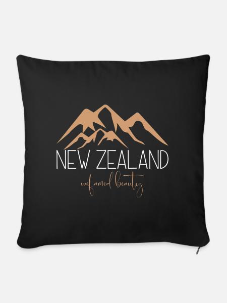 NEW ZEALAND unfamed beauty - Sofakissenbezug 45 x 45 cm - Schwarz
