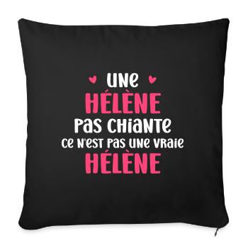 Hélène - Housse de coussin décorative 45 x 45 cm - noir - Devant