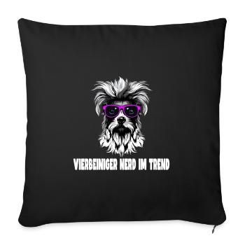 Conception pour chien - Housse de coussin décorative 45 x 45 cm - noir - Devant