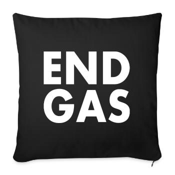 End gas - Sofakissenbezug 45 x 45 cm - Schwarz - Vorne