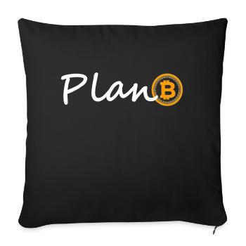 plan B - Sofa pillowcase 17,3'' x 17,3'' (45 x 45 cm) - black - Front
