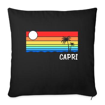 Capri Italien Mittelmeer Insel Urlaub Idee - Sofakissenbezug 45 x 45 cm - Schwarz - Vorne