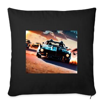 Mad and Furious #5 - Sofa pillowcase 17,3'' x 17,3'' (45 x 45 cm) - black - Front