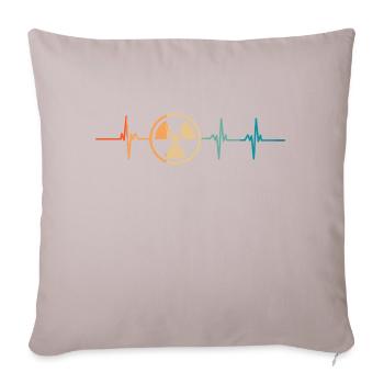 Radiology heartbeat - Sofa pillowcase 17,3'' x 17,3'' (45 x 45 cm) - light taupe - Front