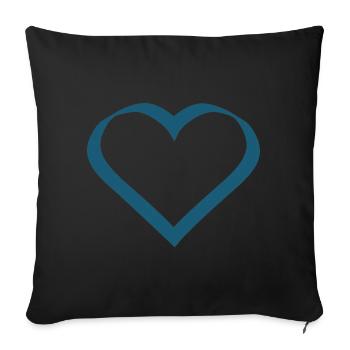Saint-Valentin, Saint-Valentin, Saint-Valentin - Housse de coussin décorative 45 x 45 cm - noir - Devant