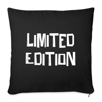 Limited Edition Lettering - Sofa pillowcase 17,3'' x 17,3'' (45 x 45 cm) - black - Front