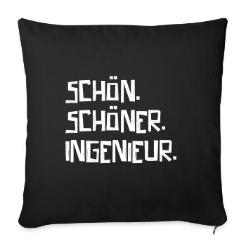 Schön Schöner Ingenieur - Sofakissenbezug 45 x 45 cm - Schwarz - Vorne