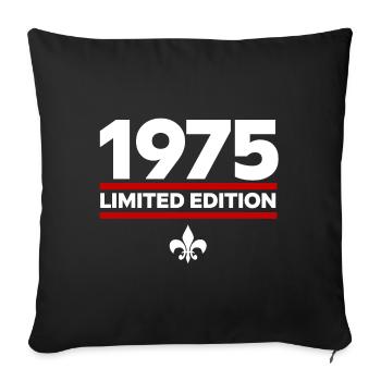 1975 Limited Edition - Sofa pillowcase 17,3'' x 17,3'' (45 x 45 cm) - black - Front