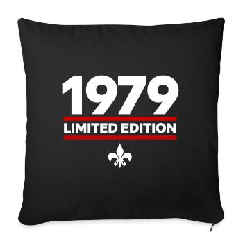 1979 Limited Edition - Sofa pillowcase 17,3'' x 17,3'' (45 x 45 cm) - black - Front