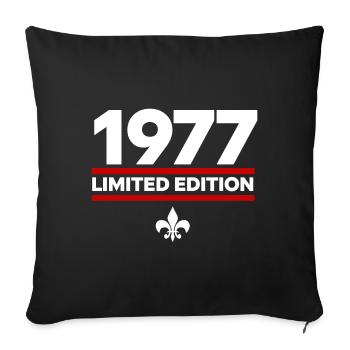 1977 Limited Edition - Sofa pillowcase 17,3'' x 17,3'' (45 x 45 cm) - black - Front