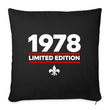 1978 Limited Edition - Sofa pillowcase 17,3'' x 17,3'' (45 x 45 cm) - black - Front