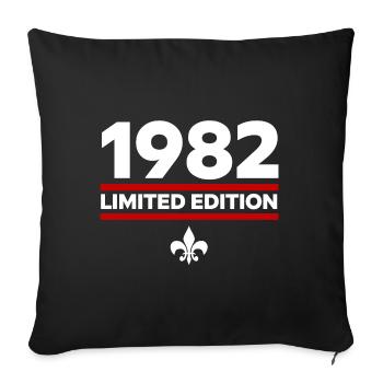 1982 Limited Edition - Sofa pillowcase 17,3'' x 17,3'' (45 x 45 cm) - black - Front