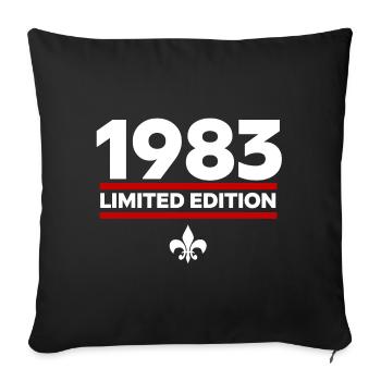 1983 Limited Edition - Sofa pillowcase 17,3'' x 17,3'' (45 x 45 cm) - black - Front