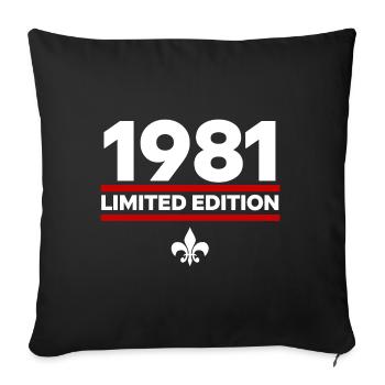 1981 Limited Edition - Sofa pillowcase 17,3'' x 17,3'' (45 x 45 cm) - black - Front