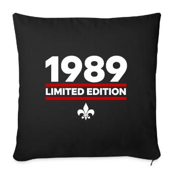 1989 Limited Edition - Sofa pillowcase 17,3'' x 17,3'' (45 x 45 cm) - black - Front