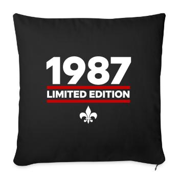 1987 Limited Edition - Sofa pillowcase 17,3'' x 17,3'' (45 x 45 cm) - black - Front