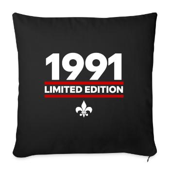 1991 Limited Edition - Sofa pillowcase 17,3'' x 17,3'' (45 x 45 cm) - black - Front