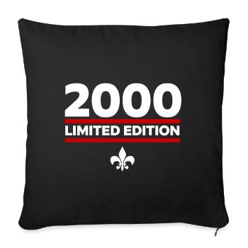 2000 Limited Edition - Sofa pillowcase 17,3'' x 17,3'' (45 x 45 cm) - black - Front