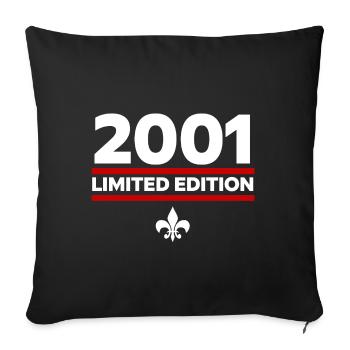 2001 Limited Edition - Sofa pillowcase 17,3'' x 17,3'' (45 x 45 cm) - black - Front