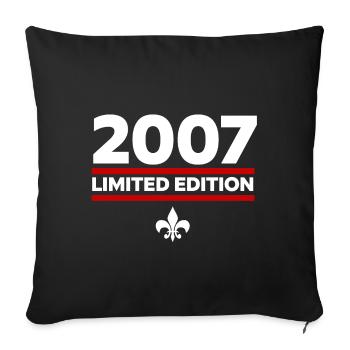 2007 Limited Edition - Sofa pillowcase 17,3'' x 17,3'' (45 x 45 cm) - black - Front
