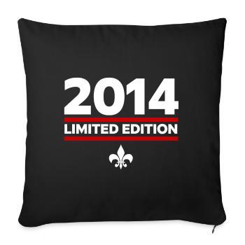 2014 Limited Edition - Sofa pillowcase 17,3'' x 17,3'' (45 x 45 cm) - black - Front