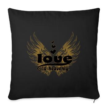 L’amour est céleste - Housse de coussin décorative 45 x 45 cm - noir - Devant