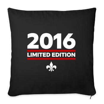 2016 Limited Edition - Sofa pillowcase 17,3'' x 17,3'' (45 x 45 cm) - black - Front