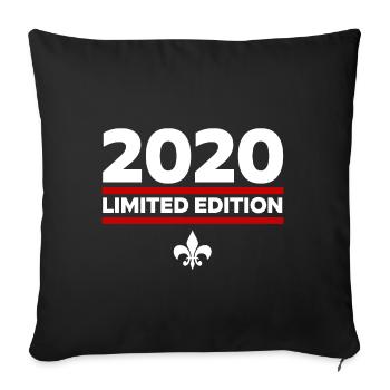 2020 Limited Edition - Sofa pillowcase 17,3'' x 17,3'' (45 x 45 cm) - black - Front