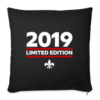 2019 Limited Edition - Sofa pillowcase 17,3'' x 17,3'' (45 x 45 cm) - black - Front
