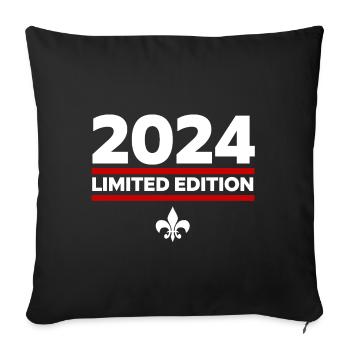 Édition limitée 2024 - Housse de coussin décorative 45 x 45 cm - noir - Devant