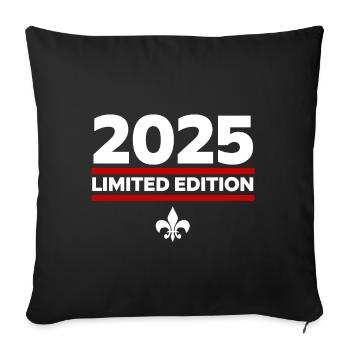 Édition limitée 2025 - Housse de coussin décorative 45 x 45 cm - noir - Devant