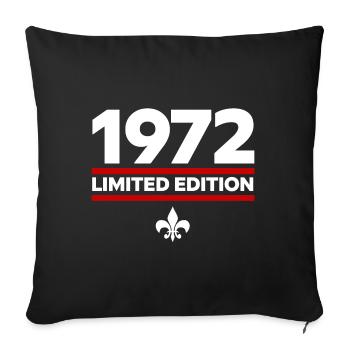1972 Limited Edition - Sofa pillowcase 17,3'' x 17,3'' (45 x 45 cm) - black - Front