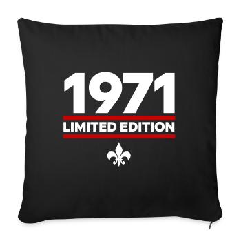 1971 Limited Edition - Sofa pillowcase 17,3'' x 17,3'' (45 x 45 cm) - black - Front