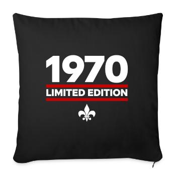 1970 Limited Edition - Sofa pillowcase 17,3'' x 17,3'' (45 x 45 cm) - black - Front