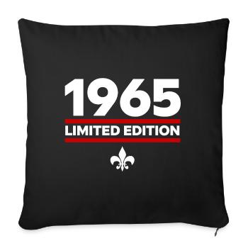 Édition limitée de 1965 - Housse de coussin décorative 45 x 45 cm - noir - Devant