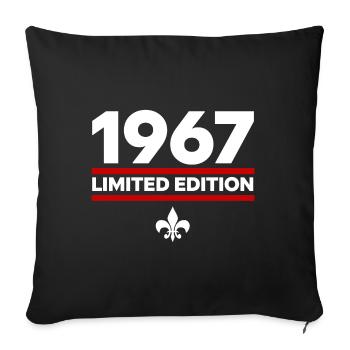 1967 Limited Edition - Sofa pillowcase 17,3'' x 17,3'' (45 x 45 cm) - black - Front