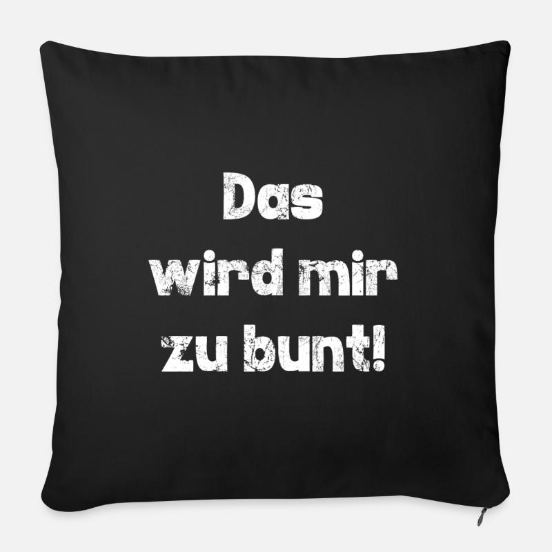 zu bunt - Sofakissenbezug 45 x 45 cm - Schwarz