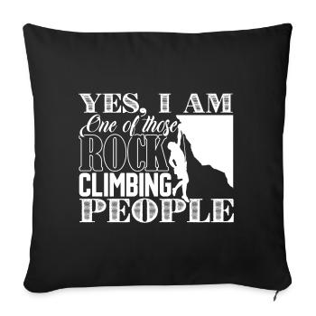 I'm One Of Those Rock Climbing People - Sofa pillowcase 17,3'' x 17,3'' (45 x 45 cm) - black - Front