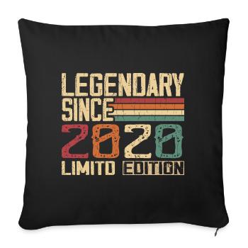 Original 2020 Vintage Cadeau D’anniversaire 2020 - Housse de coussin décorative 45 x 45 cm - noir - Devant